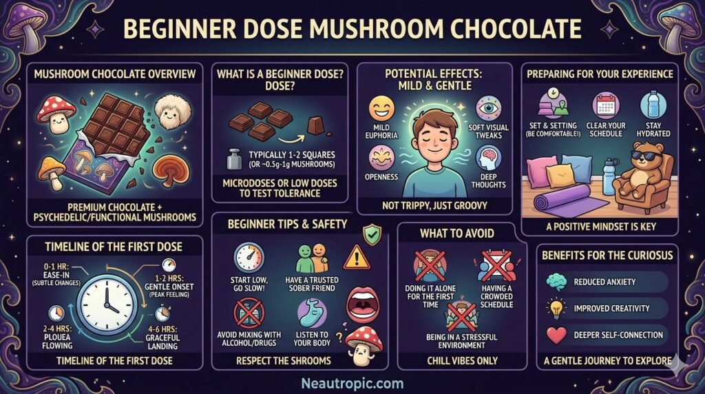 Beginner dose for mushroom chocolate