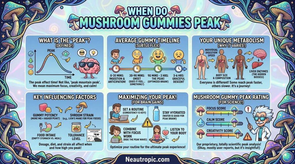 when do mushroom gummies peak